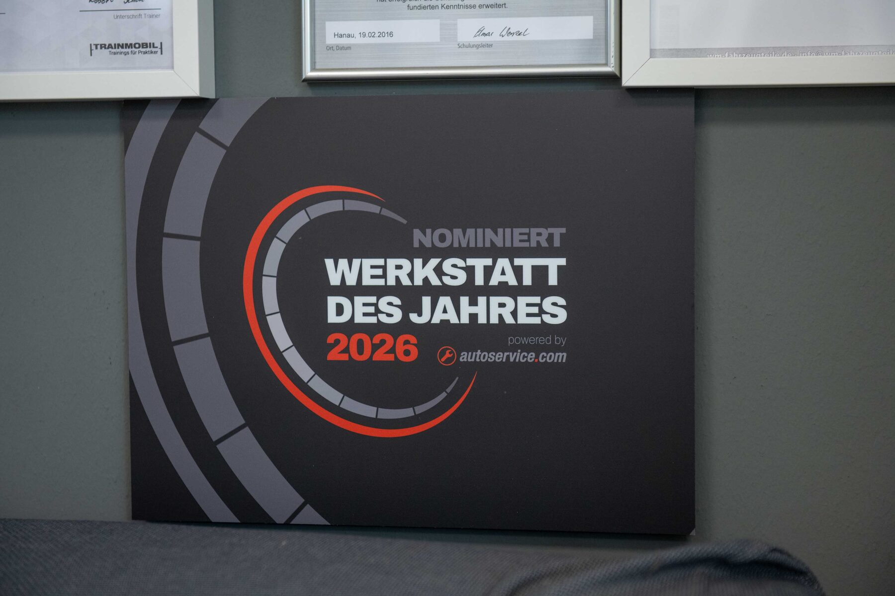Banner: Nominiert Werkstatt des Jahres 2026